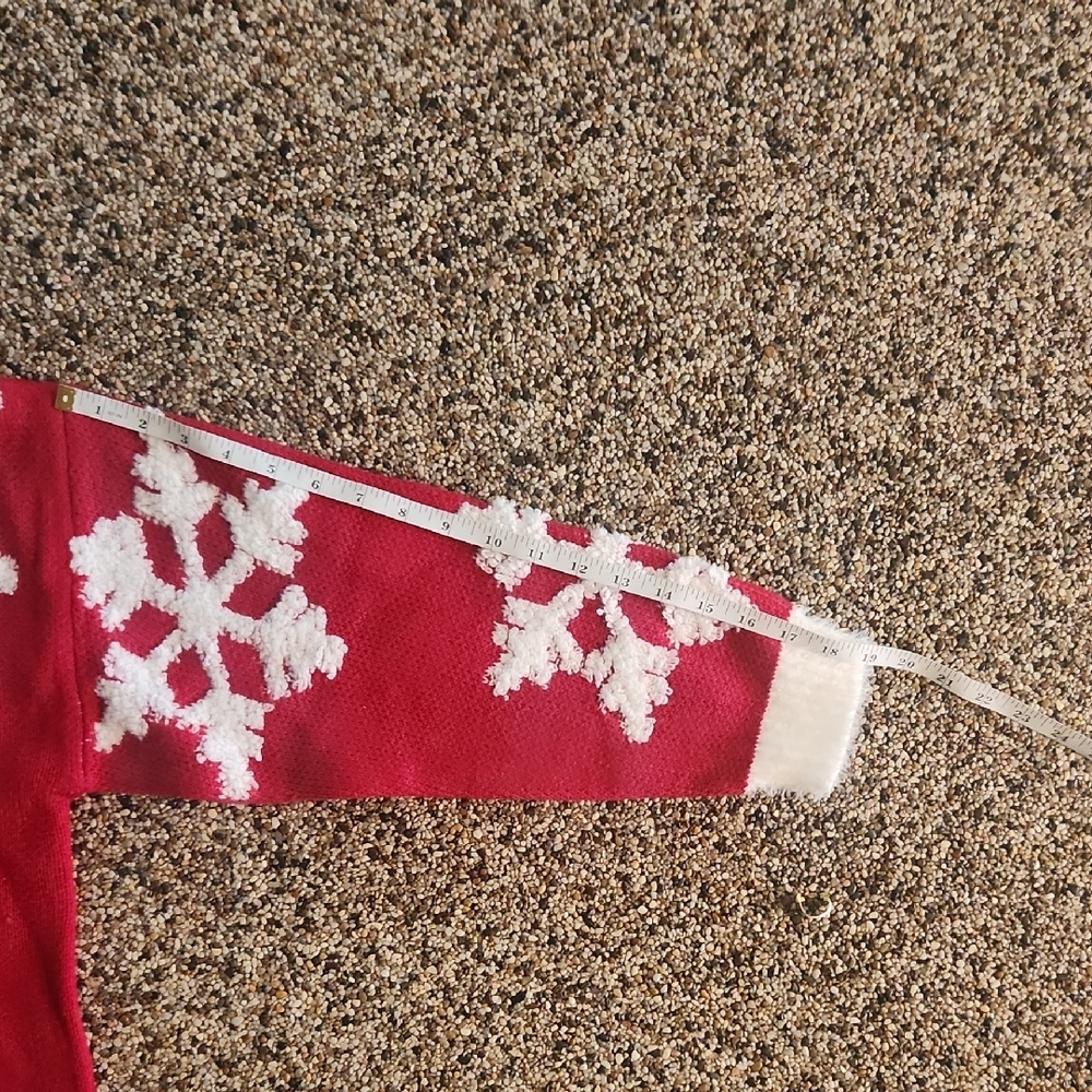 33 Degrees Red and White‎ Snowflake Women's Sweater, Size Large - Picture 8 of 8